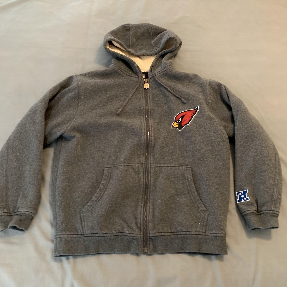Arizona Cardinals Hoodie Mens Small‎ Gray NFL Football NFL Pro Line Sherpa